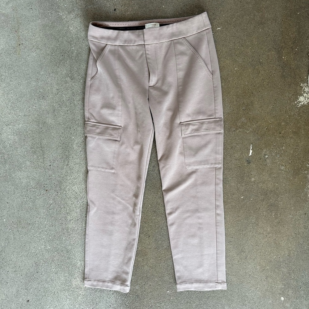Anthropologie The Essential Knit Cargo Pants in Taupe Size 10 Office Work Casual - Picture 5 of 8